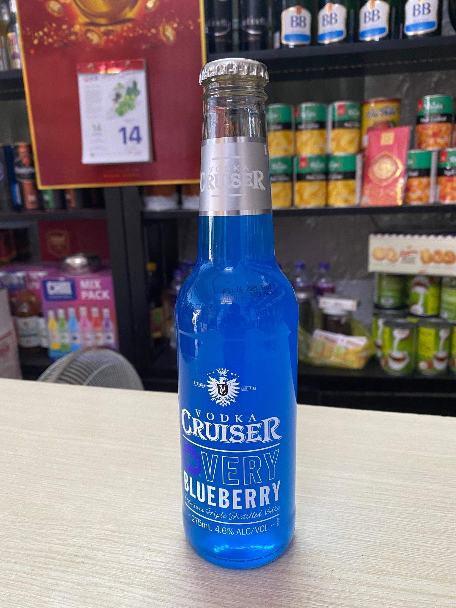 Vodka Cruiser Overy Blueberry 4,5% 275ml-Vị Việt Quất- Date: 28.06.2023
