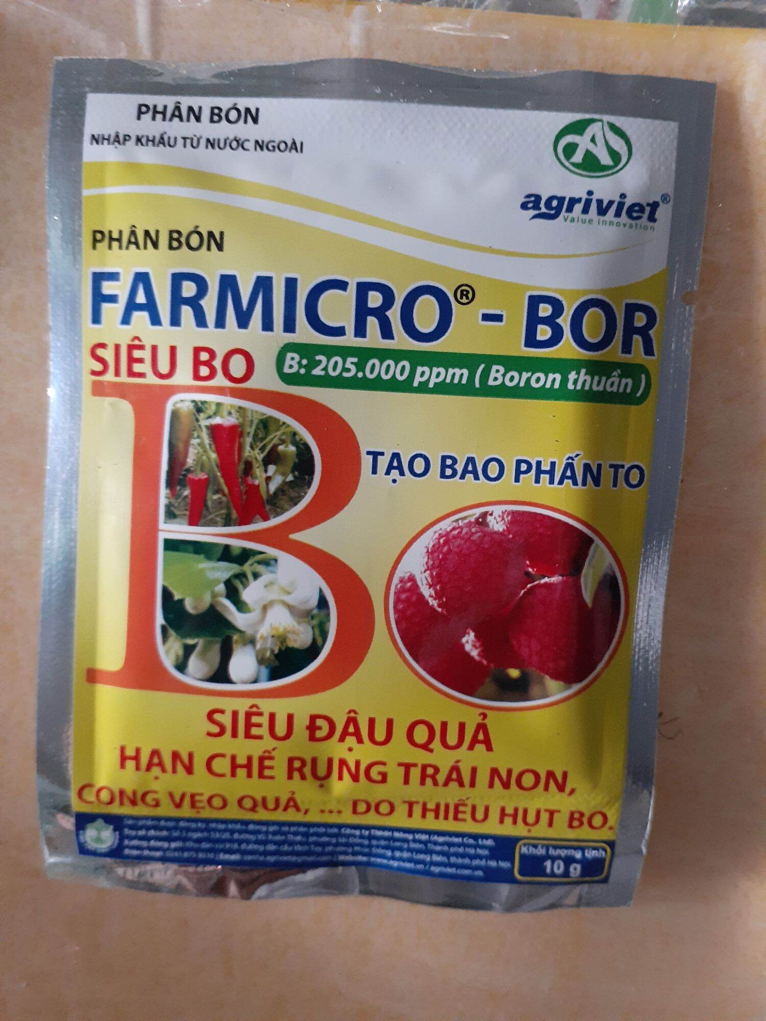 Phân bón lá kích thích ra hoa farmicro- bỏ- siêu bo gói 20gr