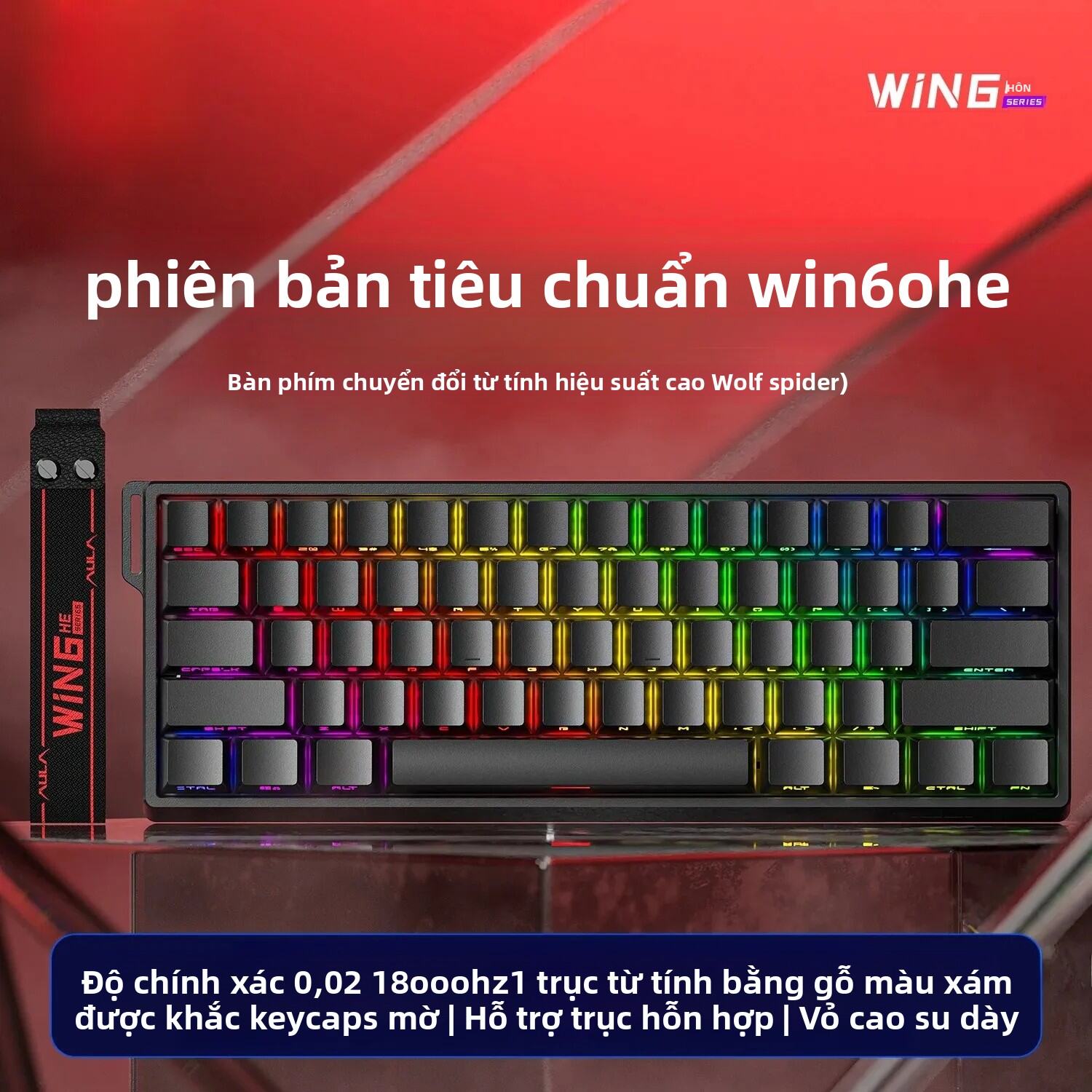 AULA Wolf Spider WIN60/68HE Bàn Phím Chơi Game Cơ Học Trục Từ Tính Thể Thao Điện Tử Chuyên Nghiệp FP