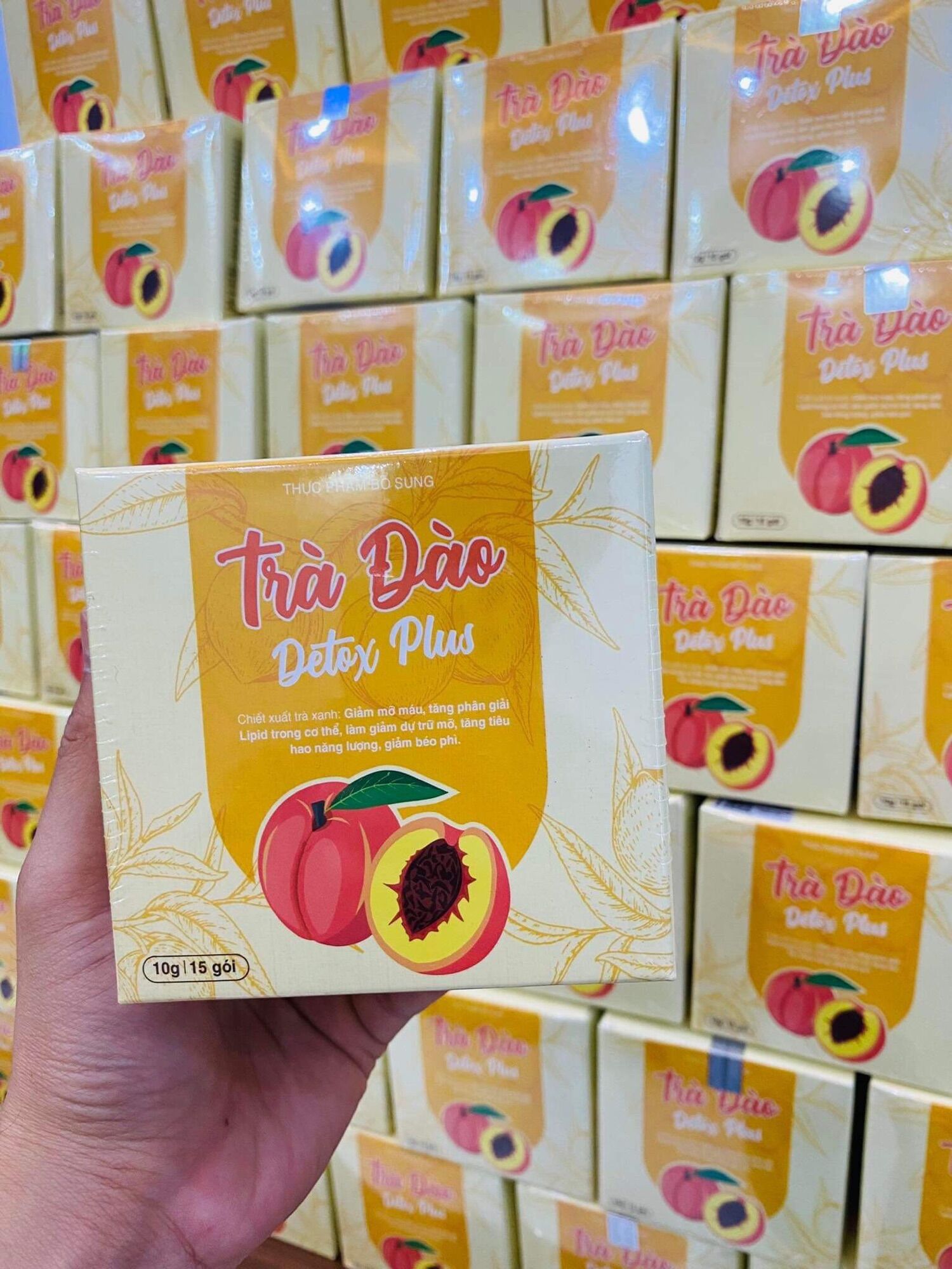 Combo 3 hộp trà đào detox plus