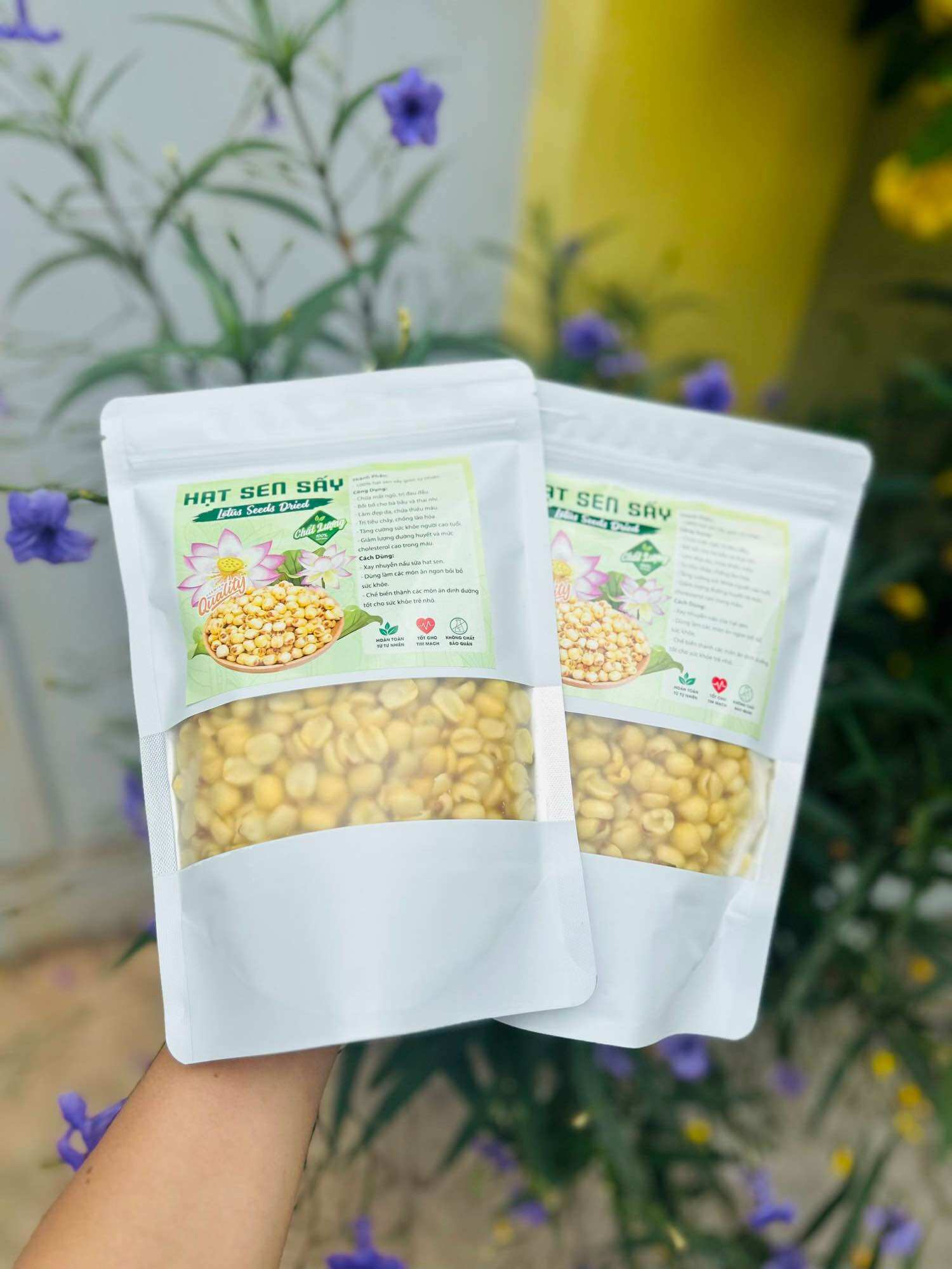 🎉🎉HẠT SEN SẤY GIÒN ( hàng vỡ đôi, siêu giòn ngon) Túi 500gram