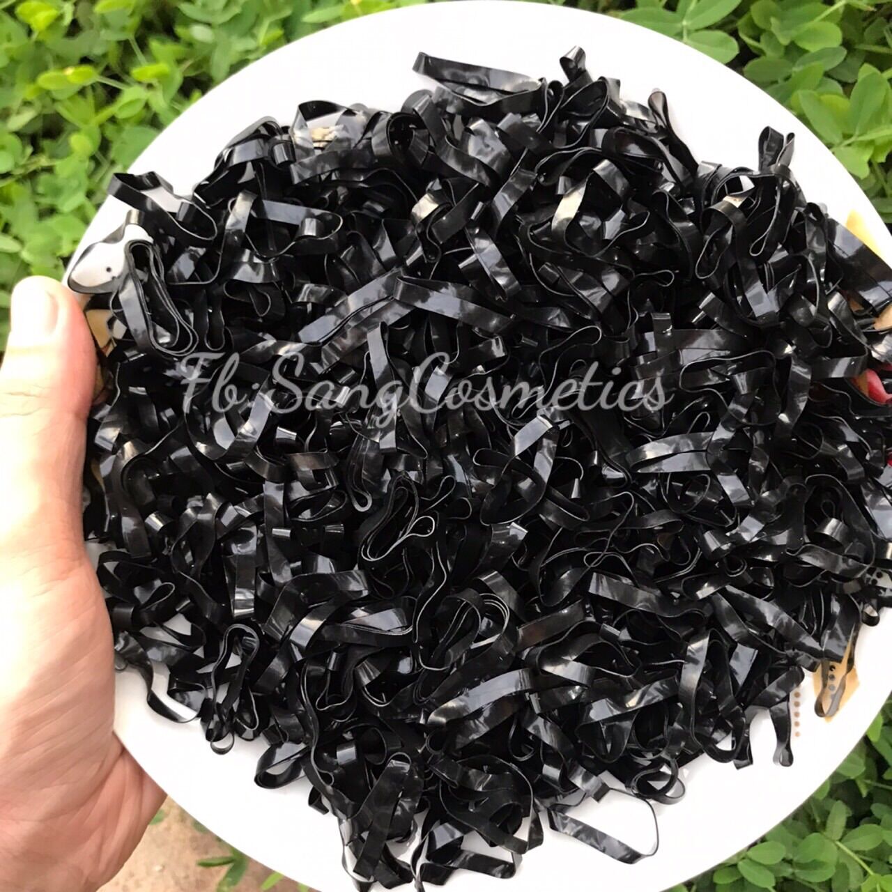 Bịch 100gr thun cột tóc Đen