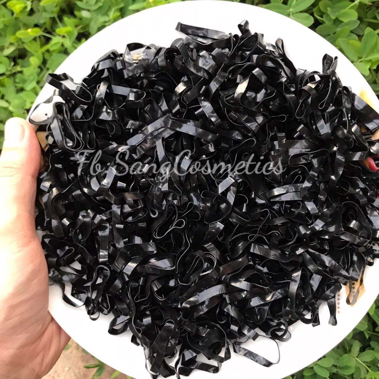 Bịch 100gr thun cột tóc Đen