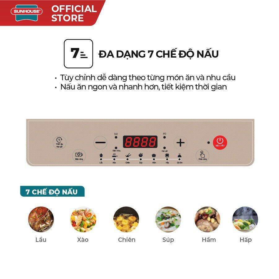 Bếp điện từ Sunhouse( tặng nồi lẩu)