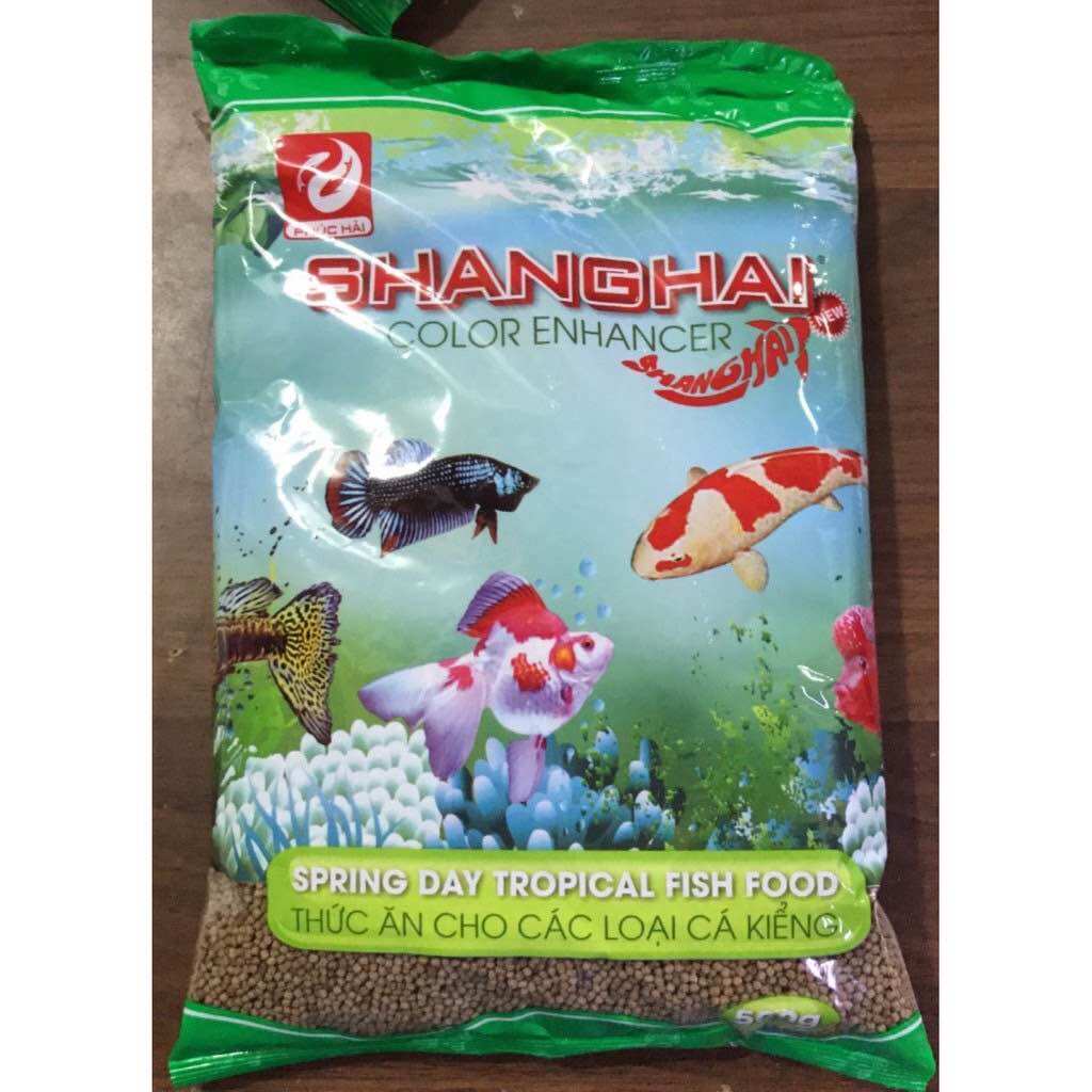 Thức ăn cho cá cảnh cám shanghai thức ăn giúp cá nhanh lớn, lên màu đẹp