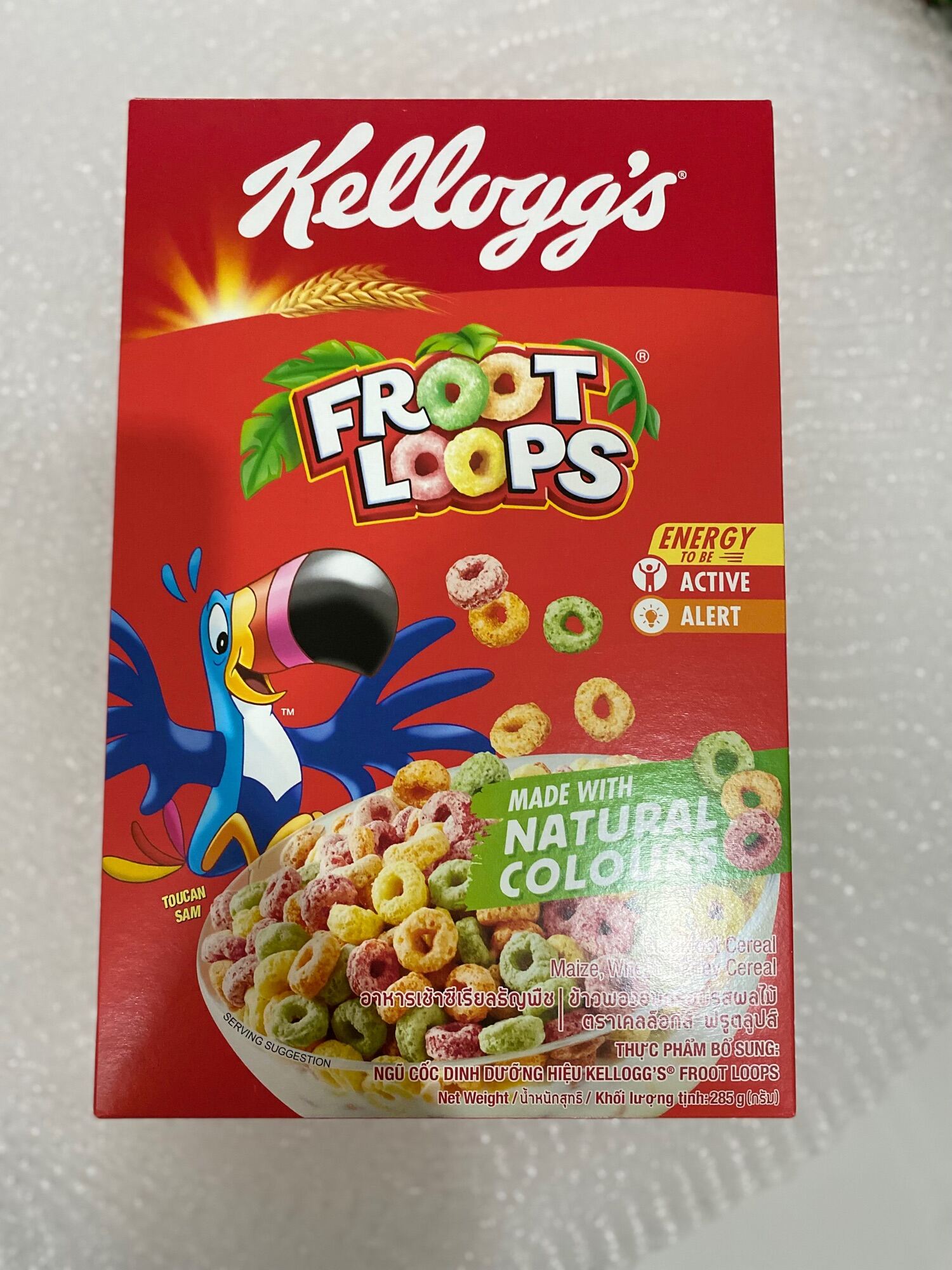 Date 9 2024 Ngũ cốc ăn sáng Kellogg s Froot Loops 285g