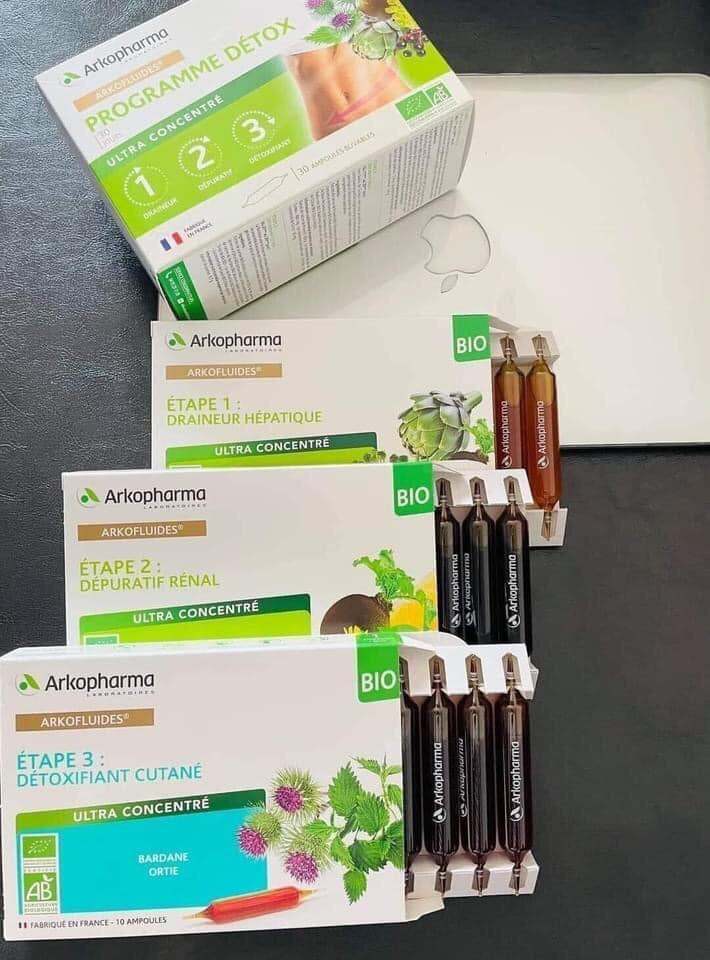 Thải độc Gan - Thận - Da ARKOPHARMA PROGRAMME DETOX - Hàng Pháp