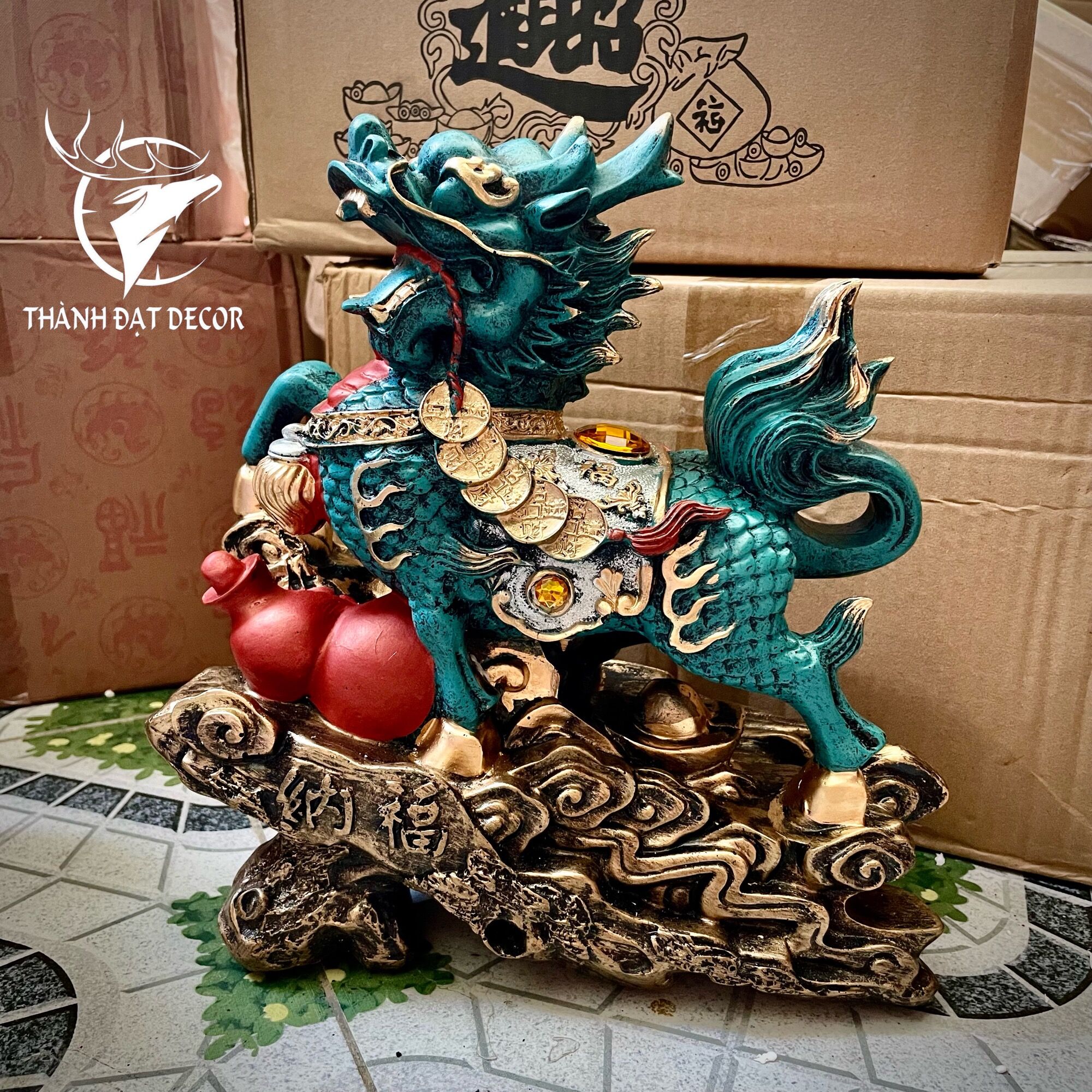 Tượng Phong Thủy Tượng Kỳ Lân Phong Thủy Trấn Trạch Chiêu Tài, Quà Tặng Tân Gia Khai Trương Sinh Nhật