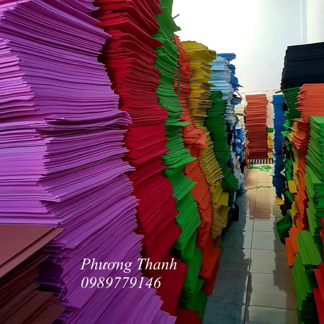 XỐP DẺO, XỐP BITIS, XỐP MÀU, dày 1li, khổ 50x80cm