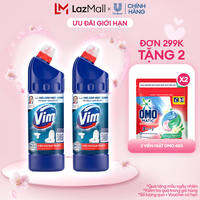 Combo 2 Nước tẩy bồn cầu VIM Diệt khuẩn Diệt 999% vi khuẩn 870ml