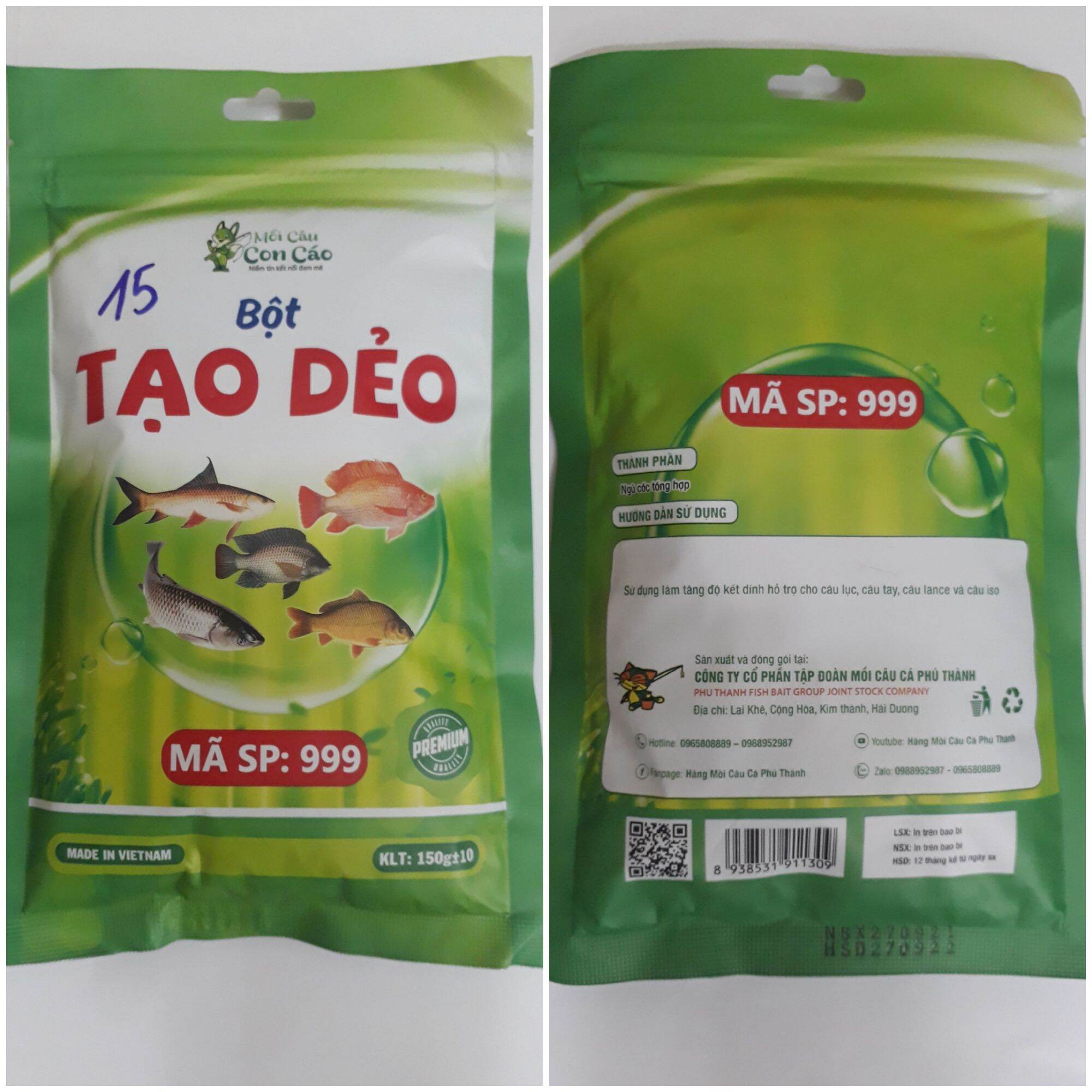 2 Gói BỘT TẠO DẺO _Hãng Mồi Câu Cá Phú Thành