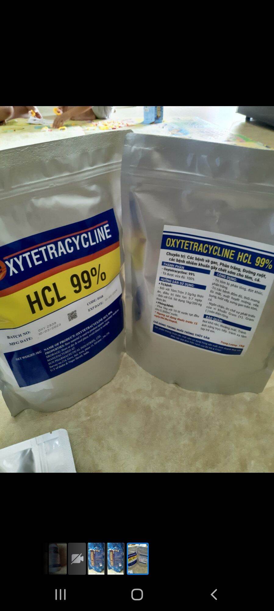 Oxytetracilin nhập khẩu ấn độ.Phòng ngừa và tr bệnh cho baba lươn ếch cá tôm..
