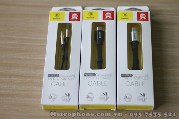 Cáp sạc 23cm dành cho cổng Type - C hiệu Baseus ( màu đen )