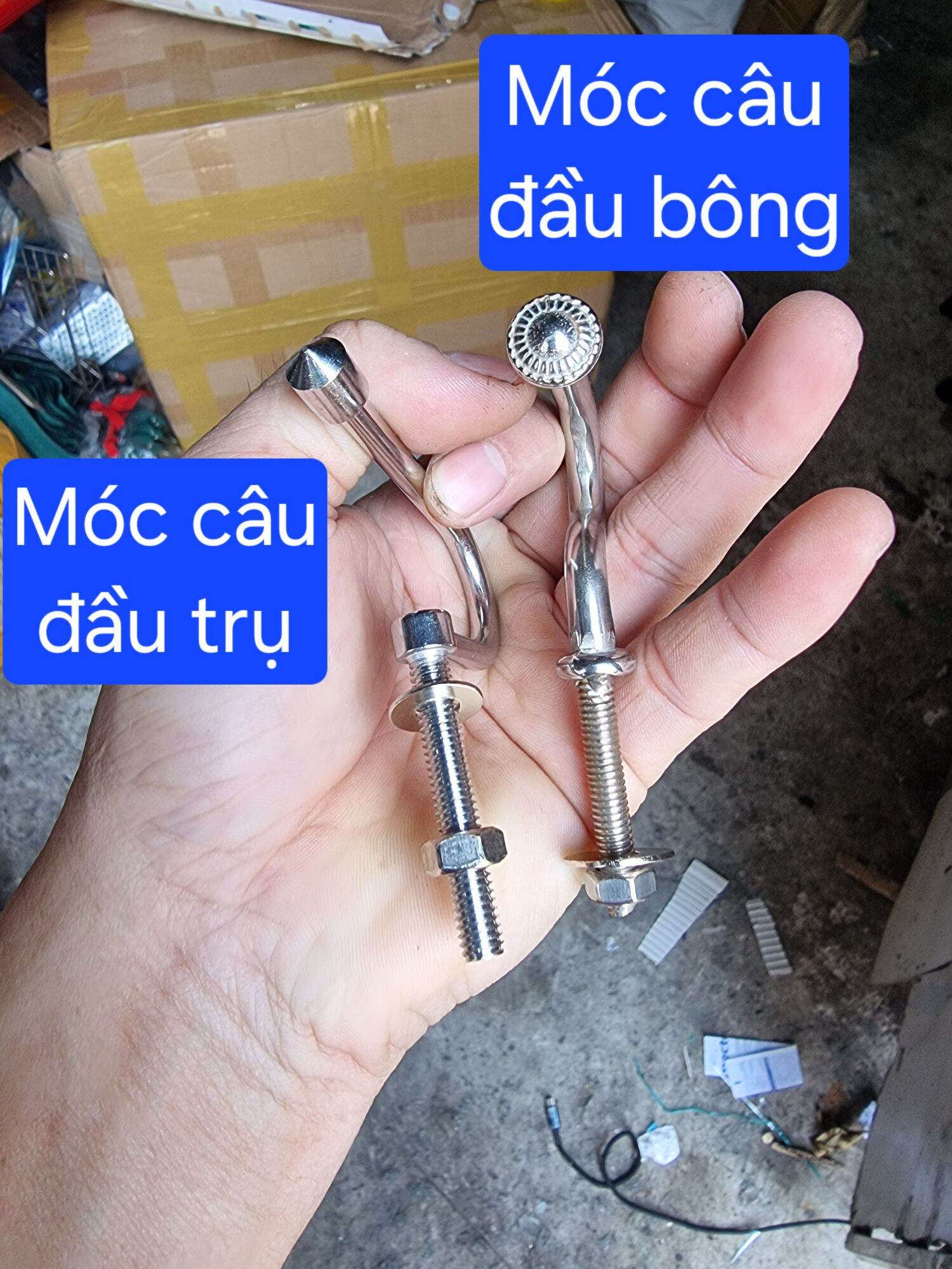 móc giữa treo đồ chữ U. Inox - titan (1 cái)