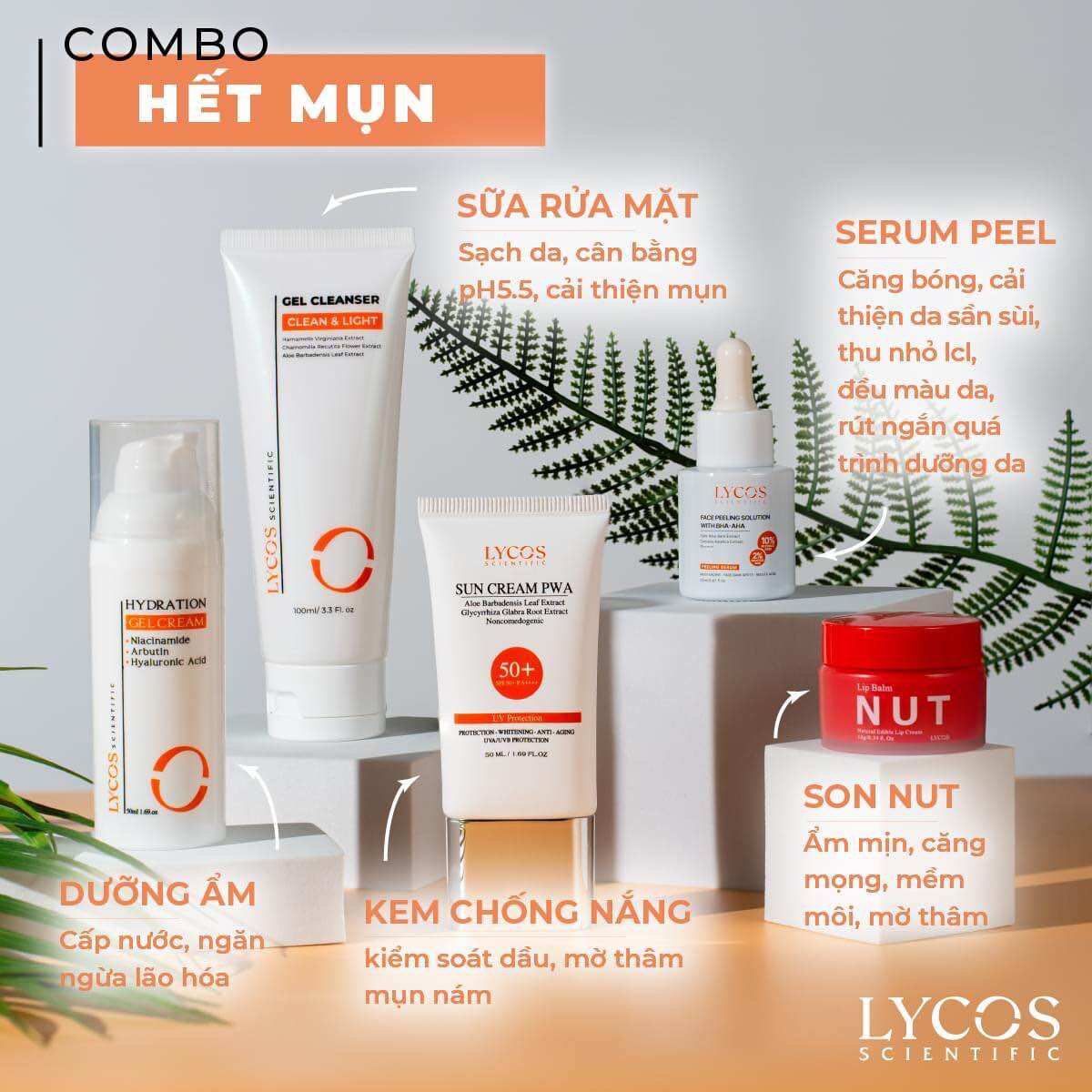 Lycos peel da dưỡng ẩm chống nắng duong môi