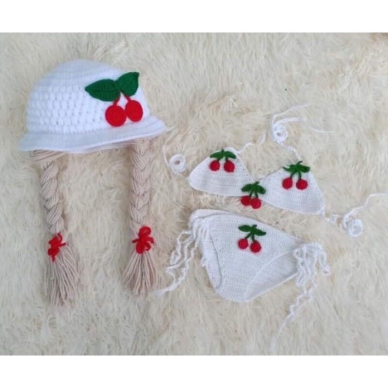 Bikini Kèm Nón Cho Bé Diện Hè |Đồ Bơi Bé Gái