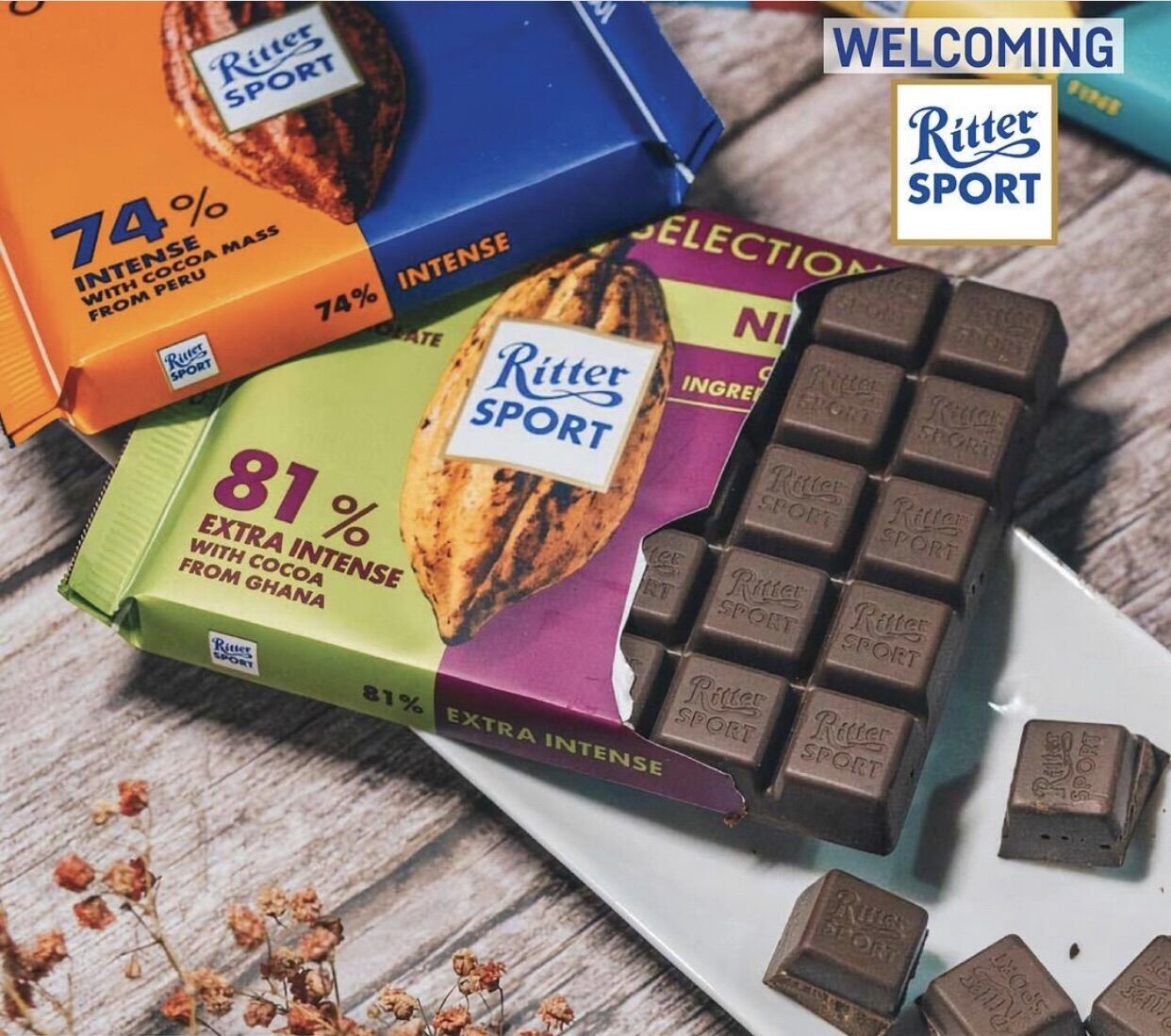 Socola Đen Ritter Sport 81% Cacao Thanh 100g