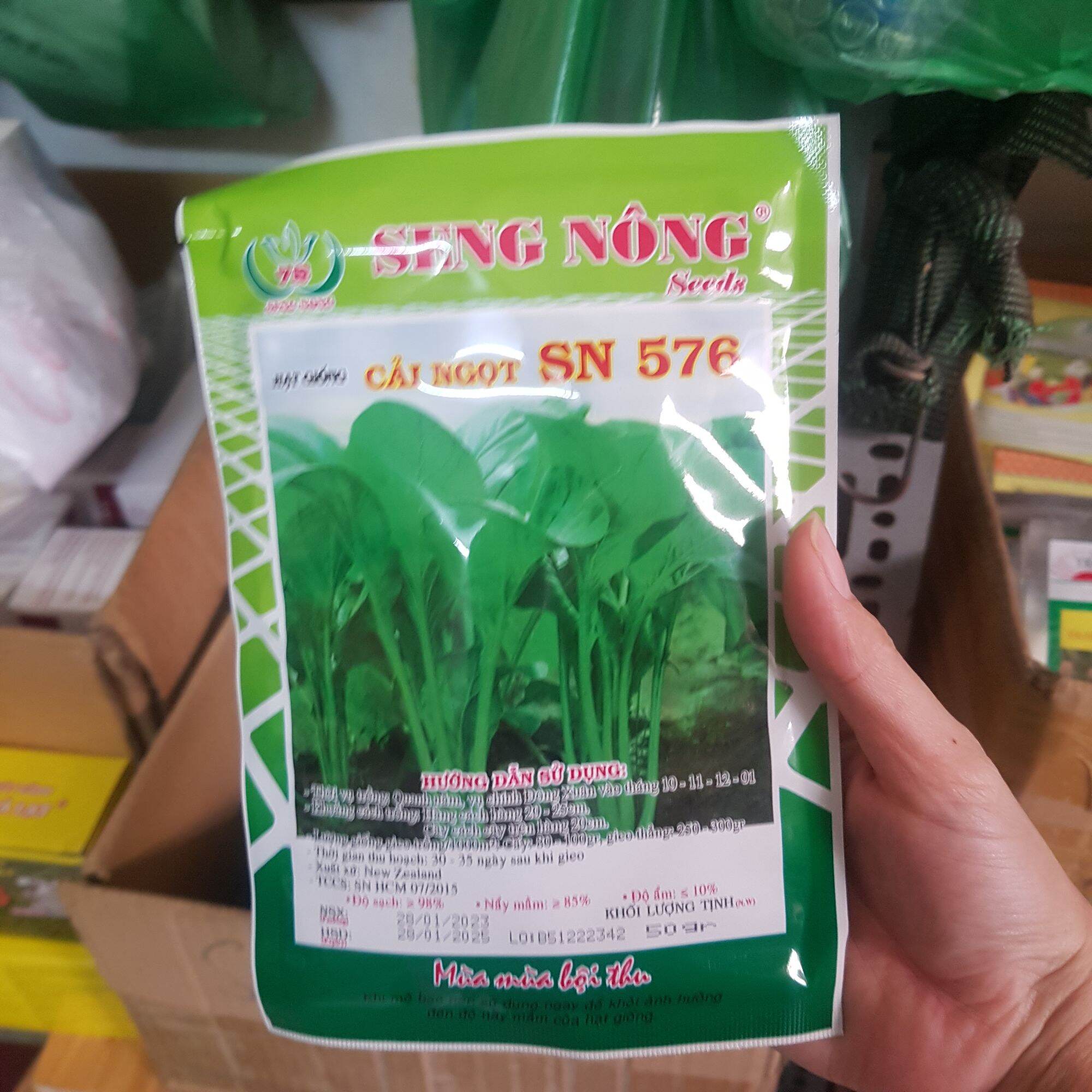 hạt giống cải ngọt Sen Nông (50gr)