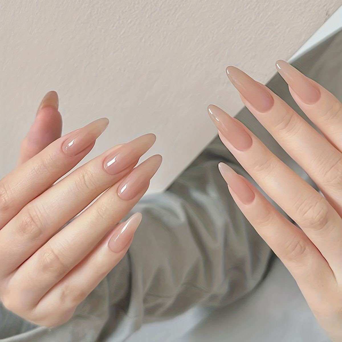 Nailbox - móng úp thiết kế mẫu sơn trơn thạch tone nâu