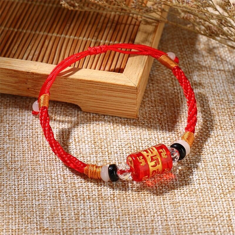 Vòng tay chỉ đỏ lu thống có thể điều chỉnh may mắn bình an