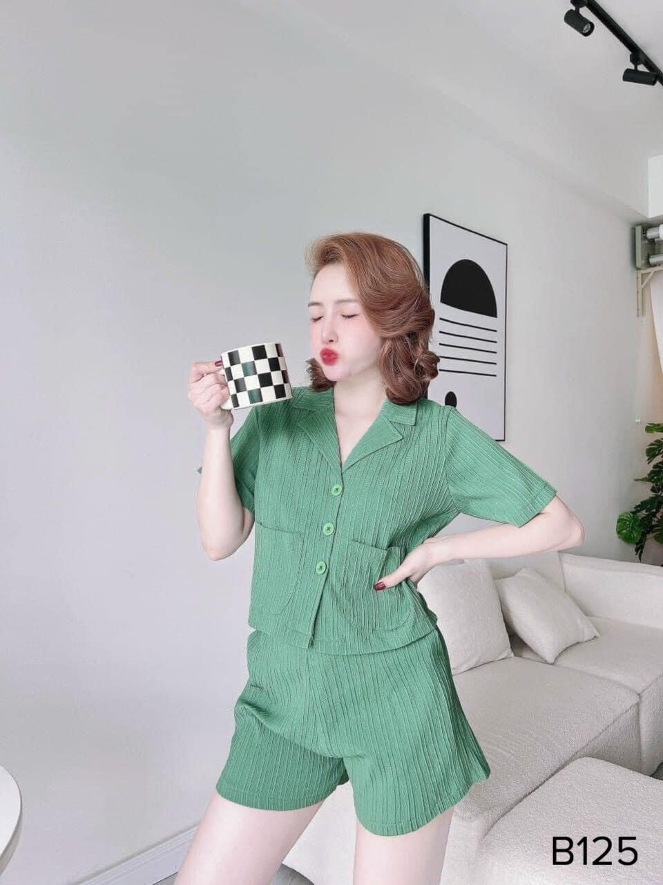 Freeship, set đùi đũi gân đứng dáng mềm sang chảnh
