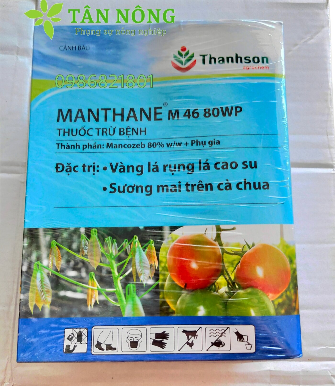 Chế phẩm trừ nấm manthane m 46 80wp thanh sơn gói 1kí