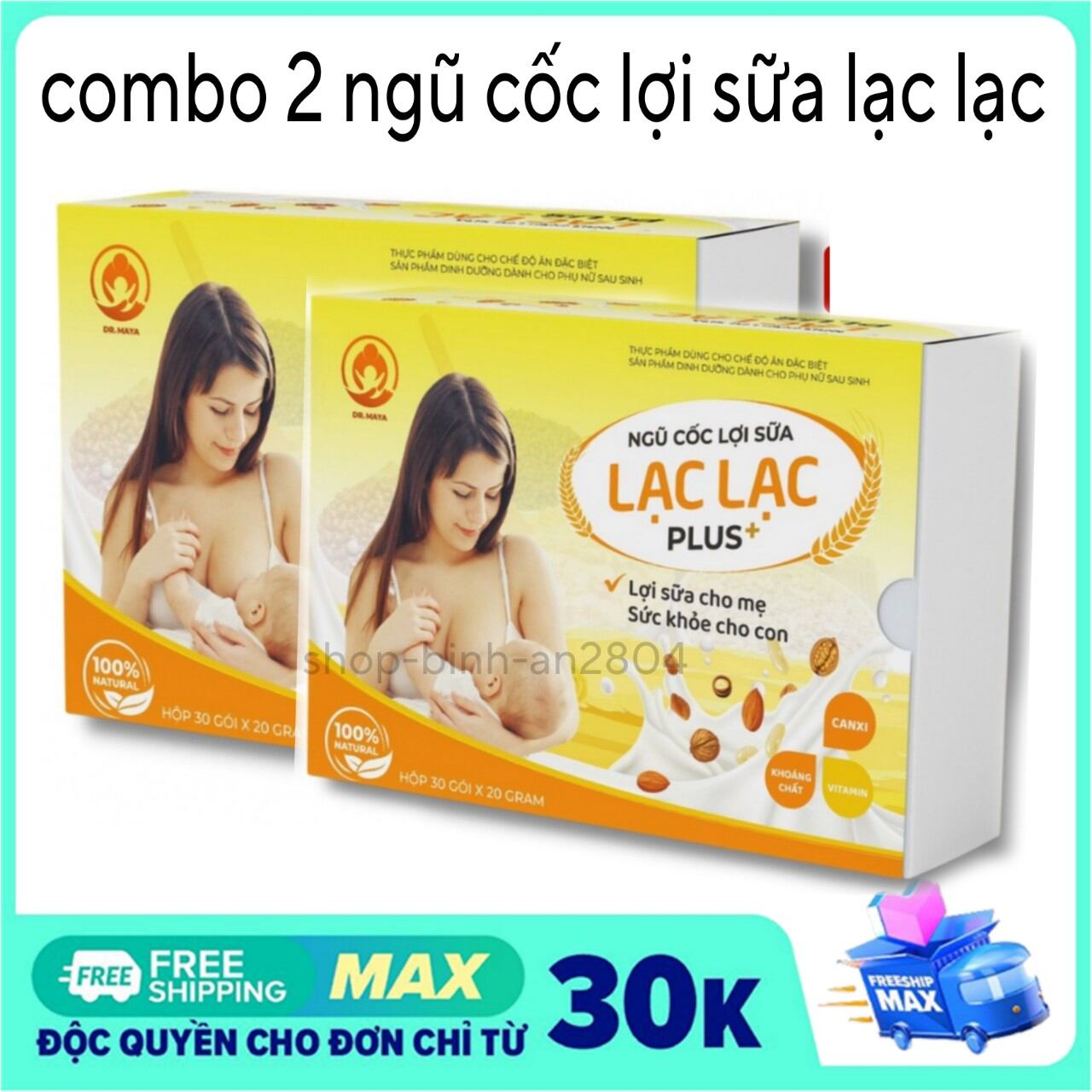 Ngũ cốc lợi sữa Lạc Lac -Ngũ cốc tăng cân lợi sữa Lac lac