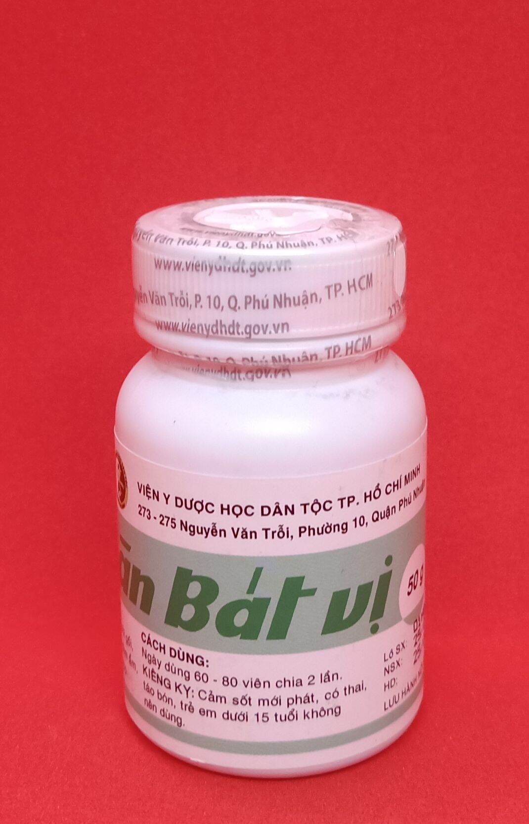 Hoàn Bát Vị - Nửa người dưới lạnh - Viện Y Dược Học Dân Tộc Tp.HCM  ( lọ 50 g )