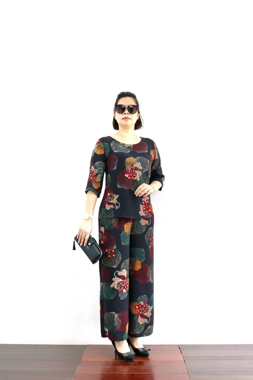 bộ đồ dành cho phụ nữ trung niên - bộ Lụa hàn châu