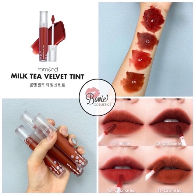 Son kem Romand Milk Tea Velvet Tint
