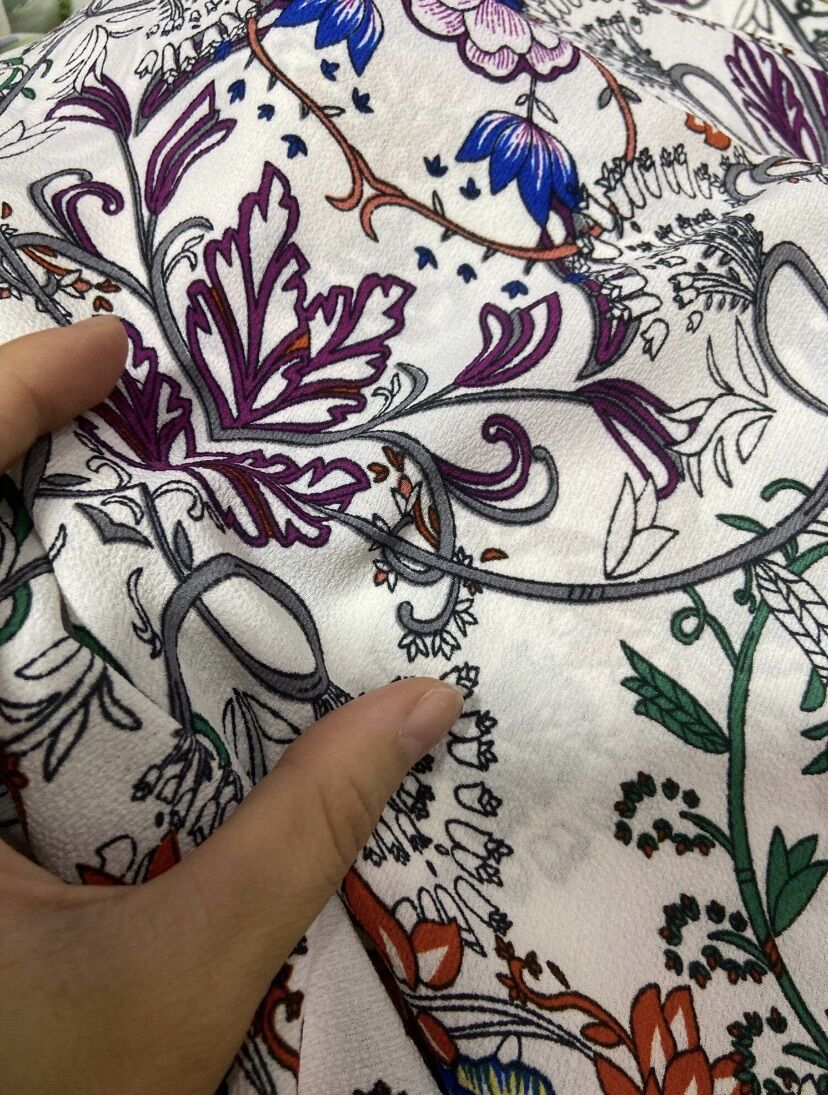 1m77 vải lụa xốp sang đẹp co giãn khổ 1m5