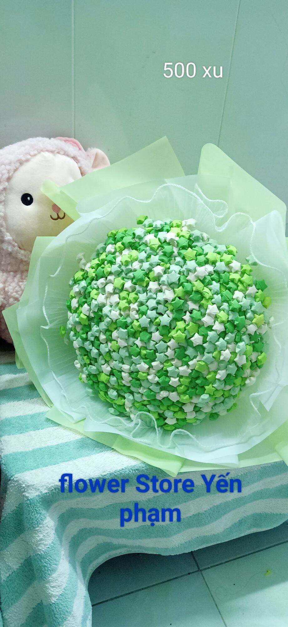 sao giấy xếp sẵn nhiều màu sắc