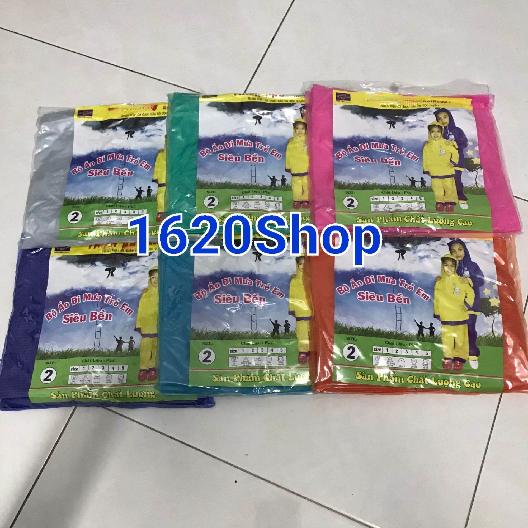 Áo Mưa Bộ Cho Bé 2 Đến 8 Tuổi