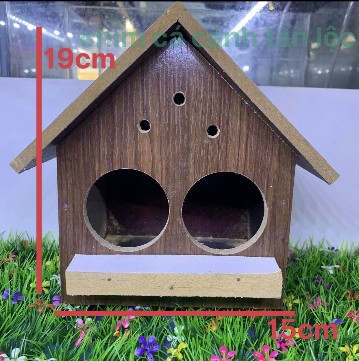 Tổ đẻ chim yến phụng mái nhà 19x15cm
