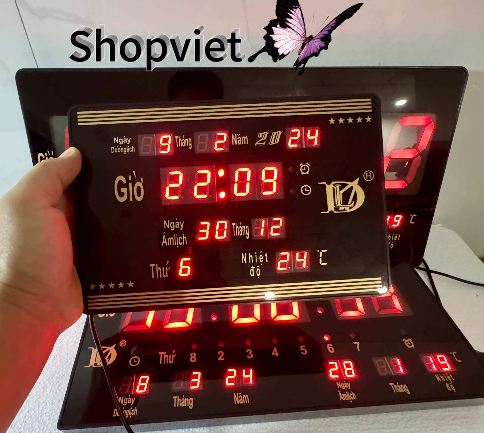 Đồng Hồ Led Vạn Niên .KT 24×16×3cm .BH 12 tháng.