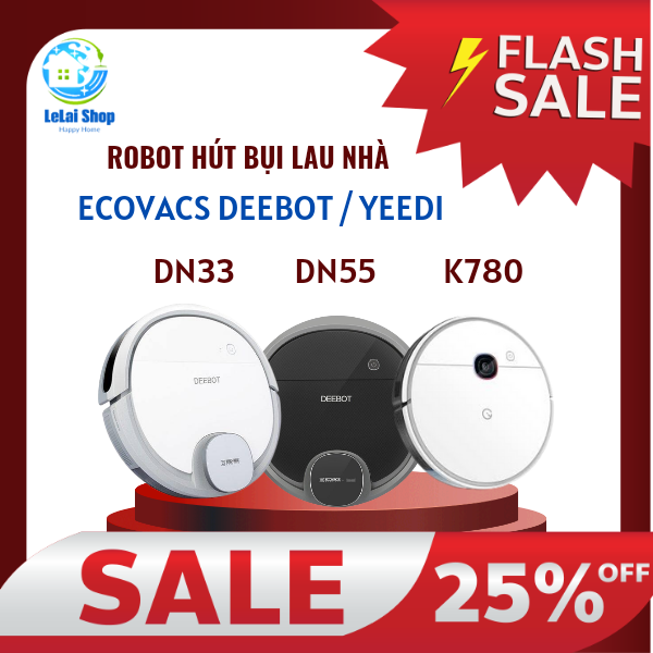 Robot hút bụi lau nhà ecovacs deebot dn55 /dn520/dn58 /dg71/dk33/dk35 bản trưng bày
