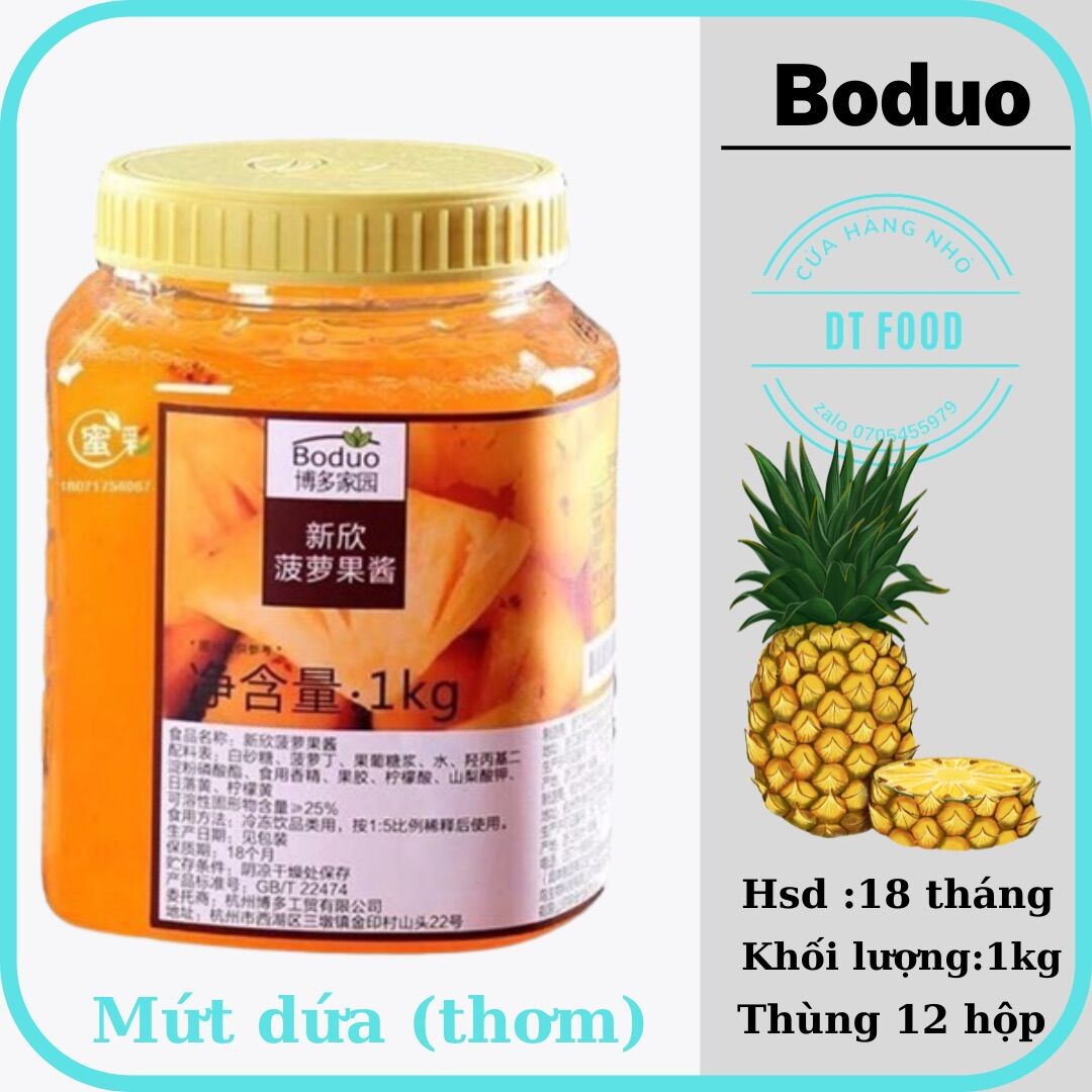 Mứt dứa Boduo hộp 1kg