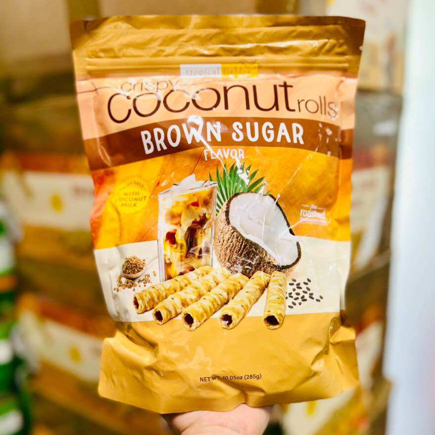 BÁNH QUẾ DỪA ĐƯỜNG NÂU CRISPY COCONUT 285G CỦA MỸ date 11/2023
