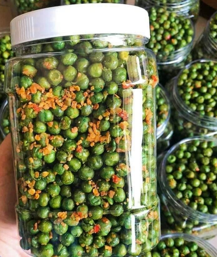 500gr đậu hà lan rang tỏi ớt giòn ngon đậm vị