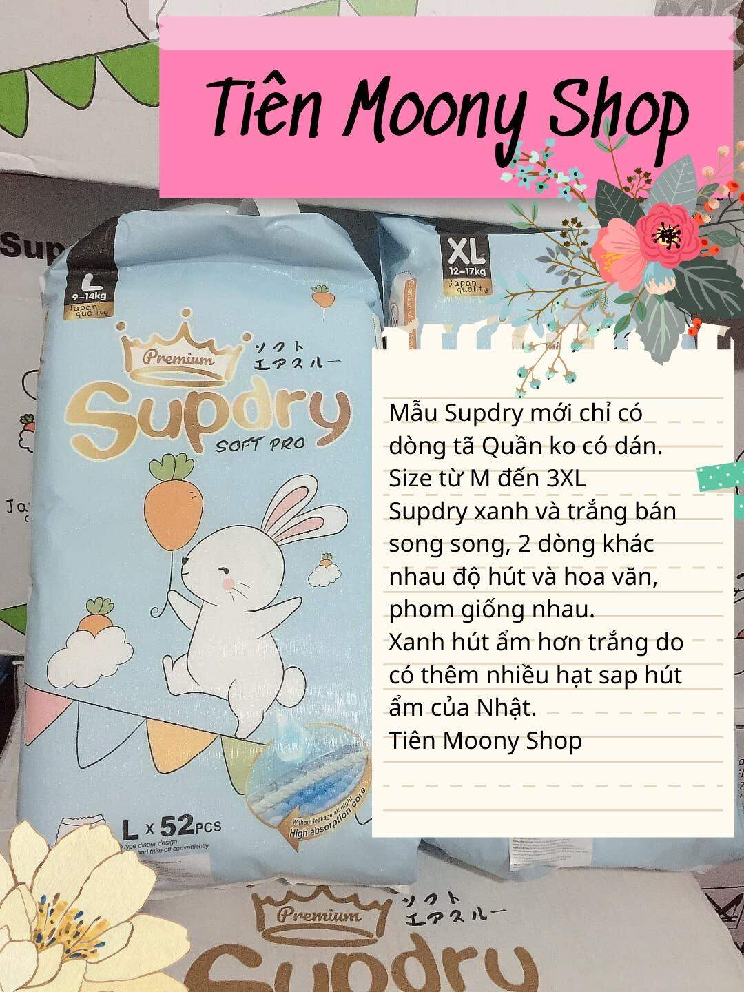 Tả/Bỉm SUPDRY/ SUPDRY PREMIUM CAO CẤP nội địa Trung DÁN/QUẦN Size S78/M66/L58/XL52/XXL50/XXXL46