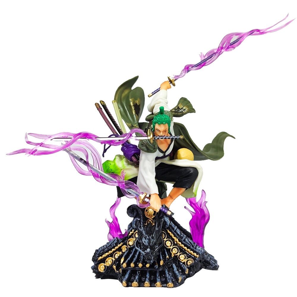 Mô hình Roronoa Zoro wano quốc- trạng thái chiến đấu trên mái nhà- Mô hình Onepiece