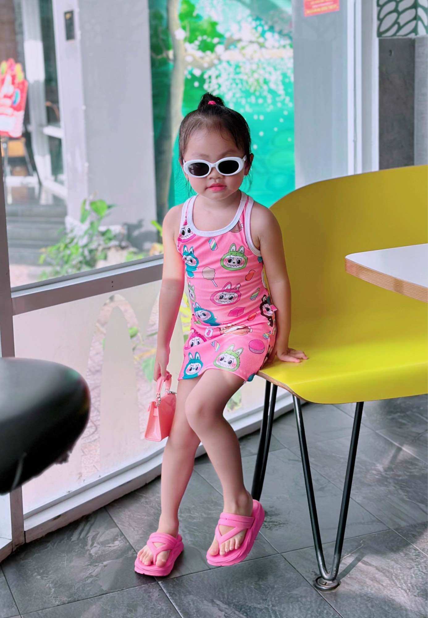 Đầm Body Thun Co Giãn Cho Bé Gái