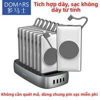 Trạm Sạc Không Dây 8 Cổng Chia Sẻ với Sạc Từ và Sạc Nhanh Đôi Chiều