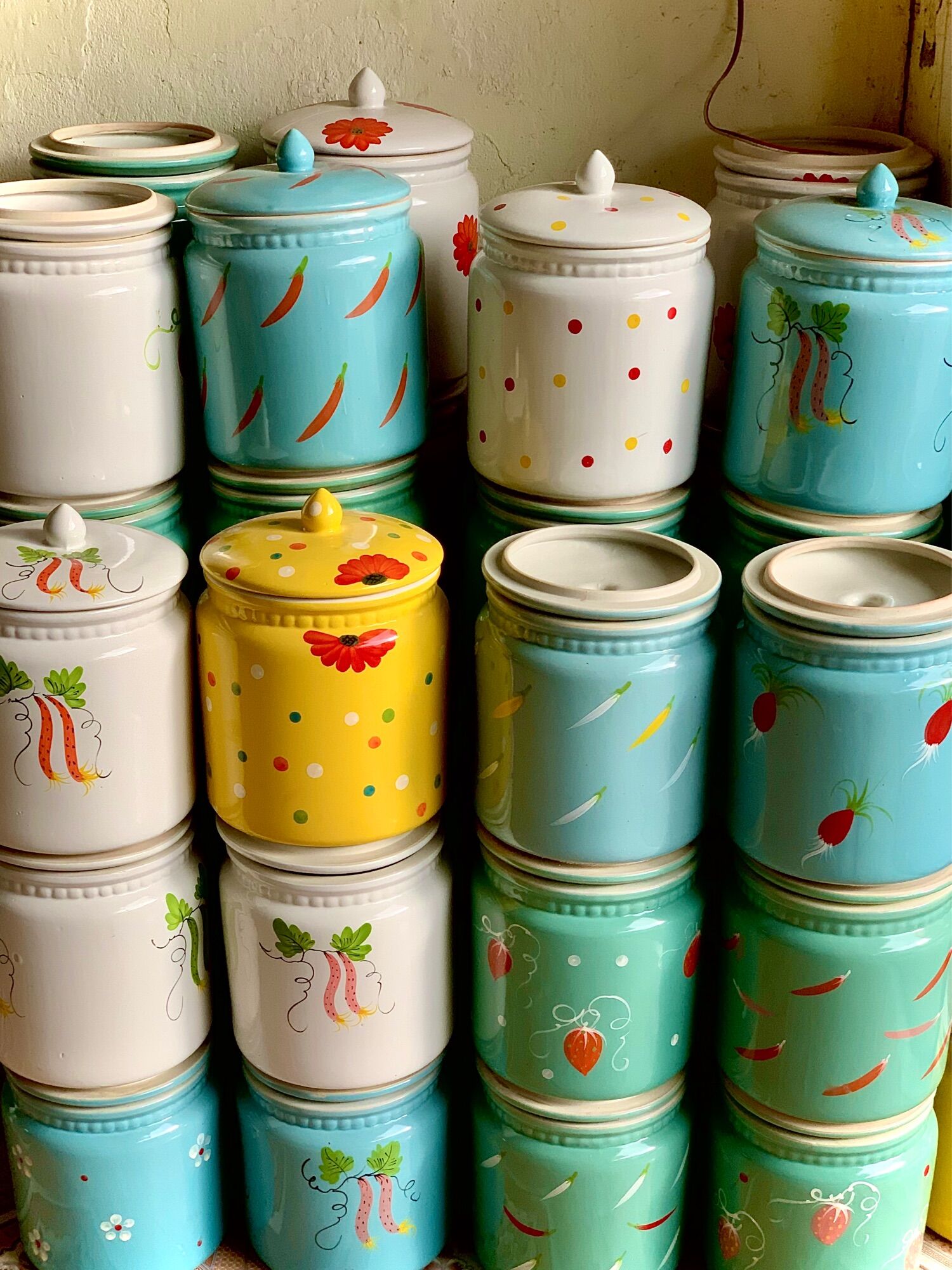 Vại muối dưa cà. Hũ đựng muối dưa cà decor 3 kích cỡ