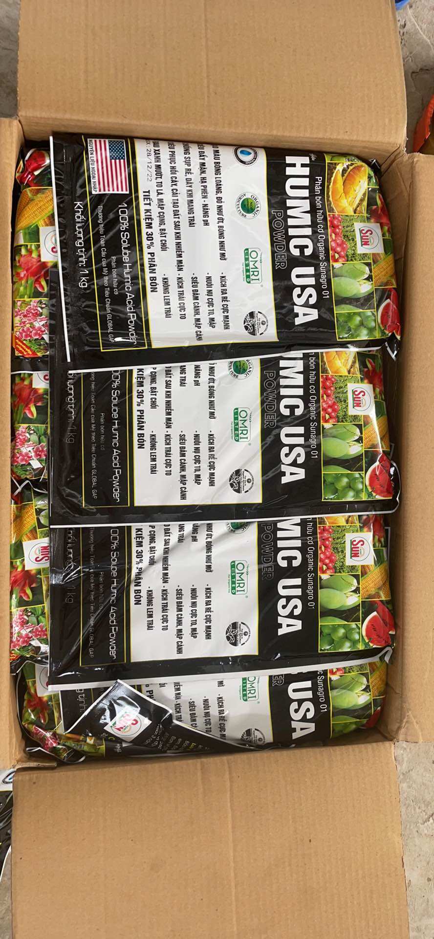 HUMIC HỮU CƠ GÓI 1kg_ Dạng Bột