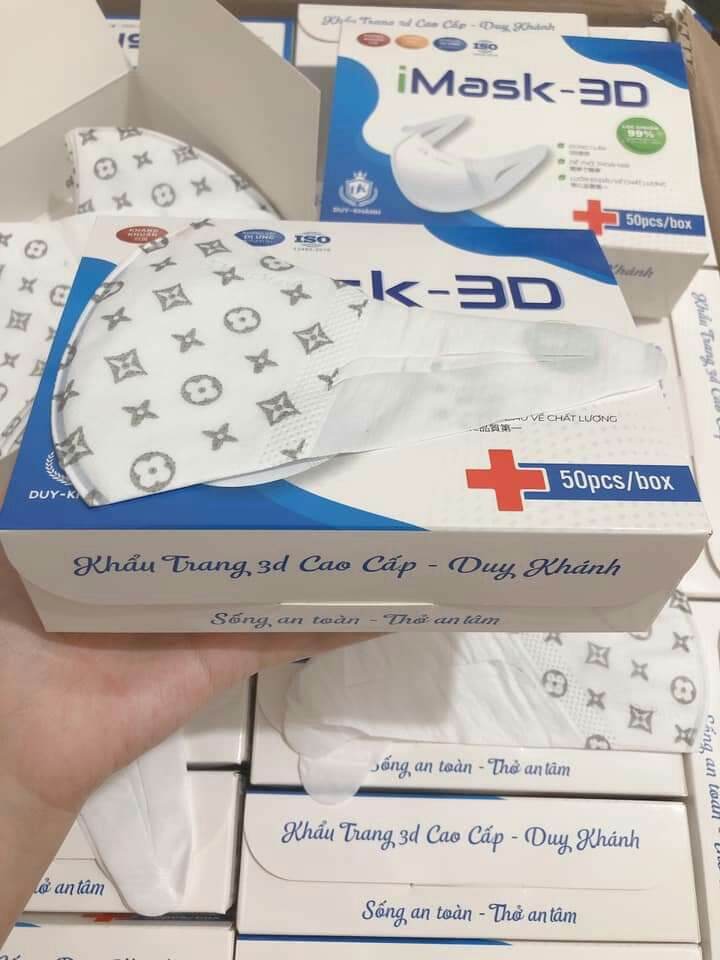 (khẩu trang quốc dân,chung tay đẩy lùi covi) Hộp 50 chiếc khẩu trang 3D D-K SỊN SÒ