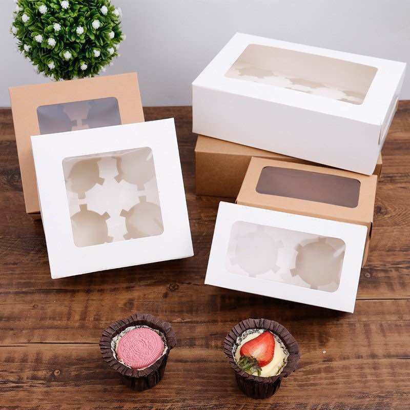 Hộp giấy đựng cupcake 2-4-6-12 bánh