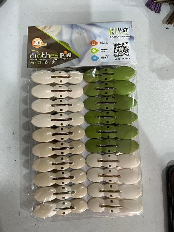 Sét kẹp quần áo 20 chiếc . Sét kẹp đa năng