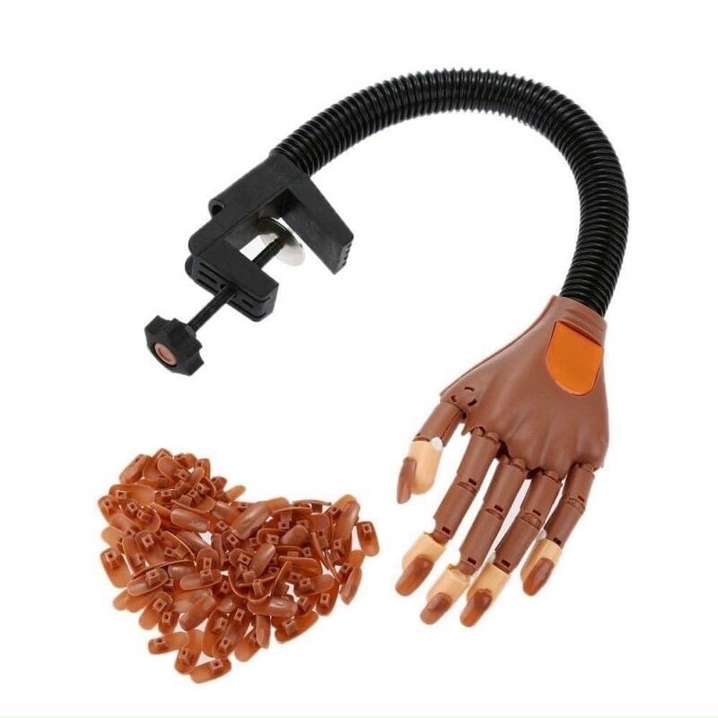Bàn tay khớp tập làm nail tặng kèm móng giả thay thế