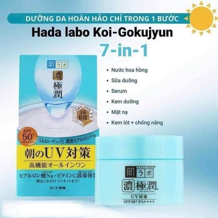 Kem dưỡng da Hadalabo chuẩn nội địa Nhật chính hãng 100g và kem ban đêm 50g
